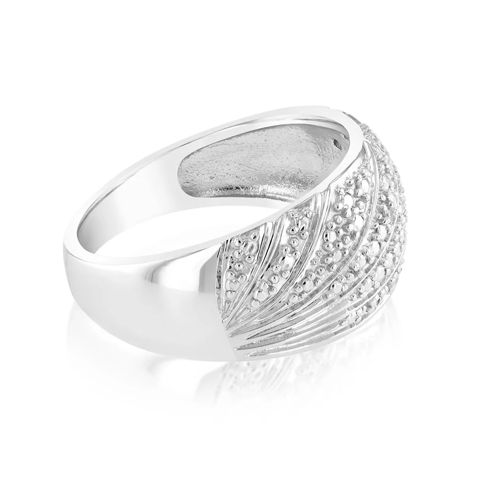 0.05Ct Chain Diamond Ring in Sterling Silver Shiels