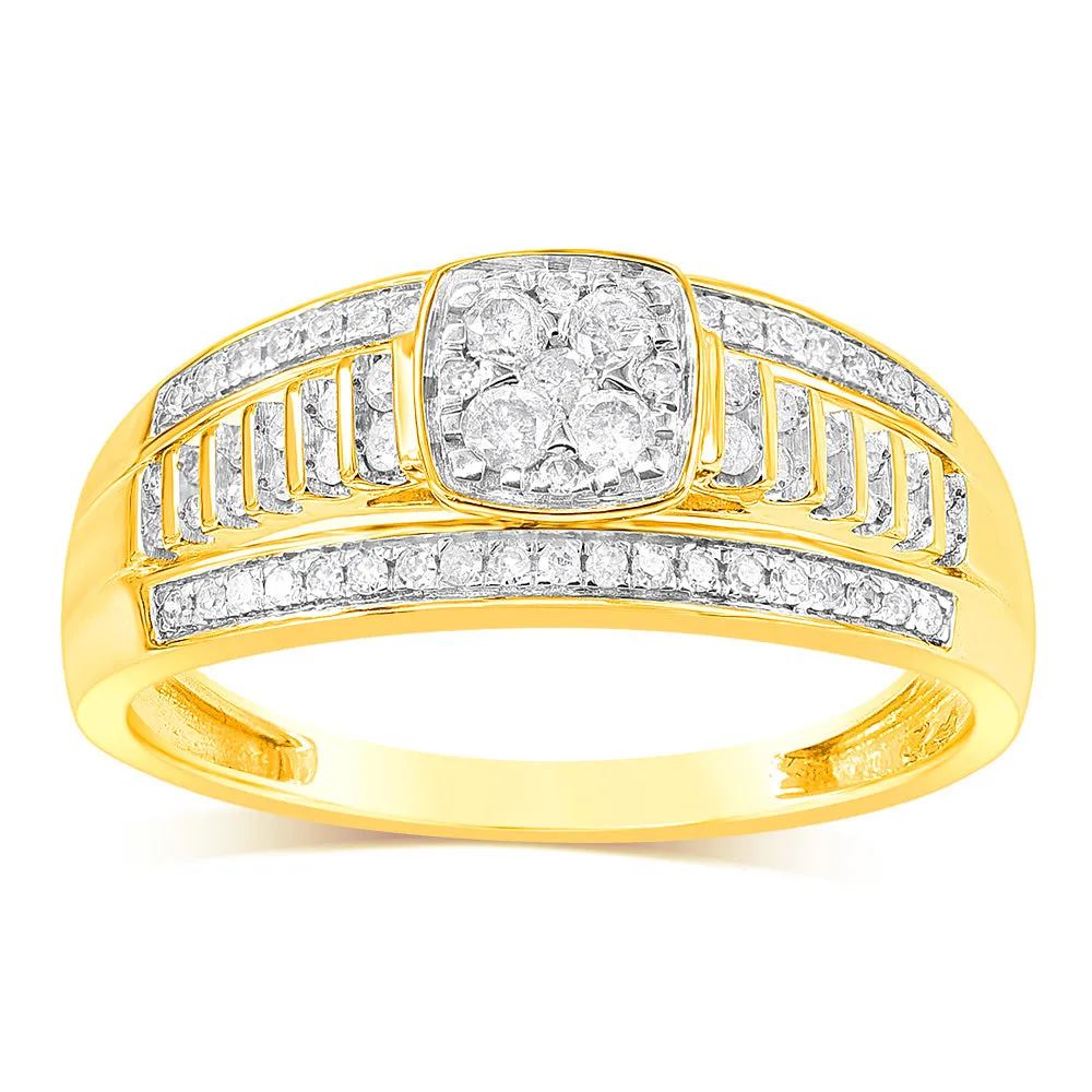 1/3 Carat Diamond Dress Ring in 9ct Yellow Gold Shiels