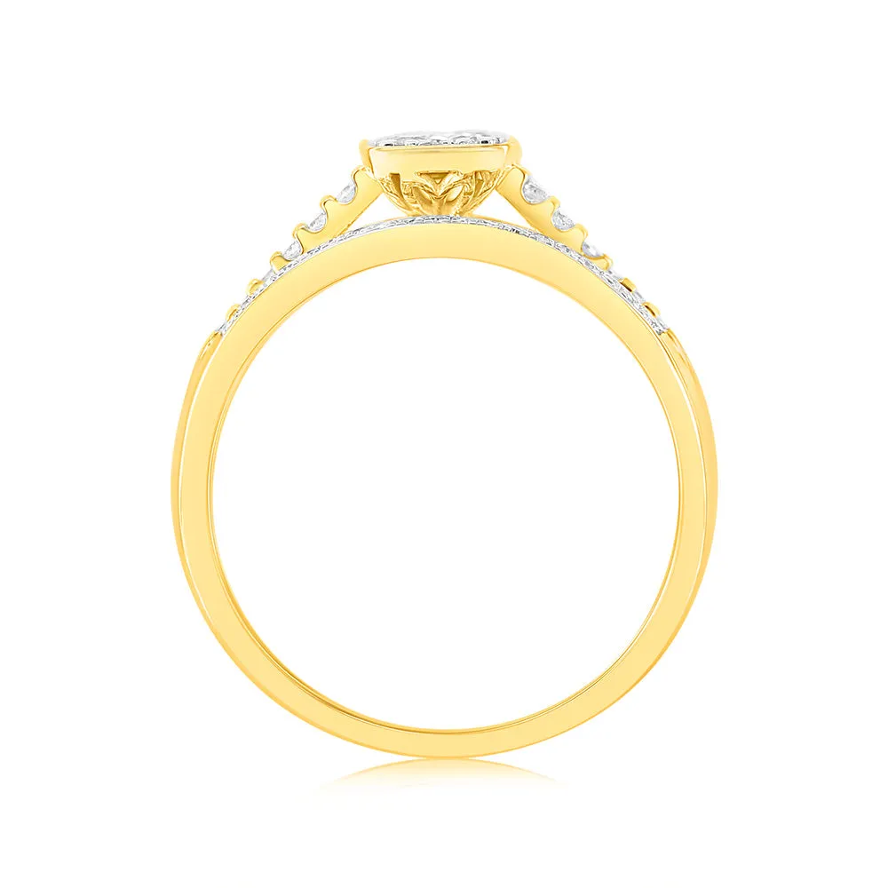 1/3 Carat Diamond Dress Ring in 9ct Yellow Gold Shiels