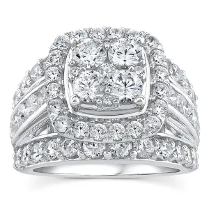 14ct White Gold Luminesce Lab Grown 3.95 Carat Diamond Ring SIZE N Shiels
