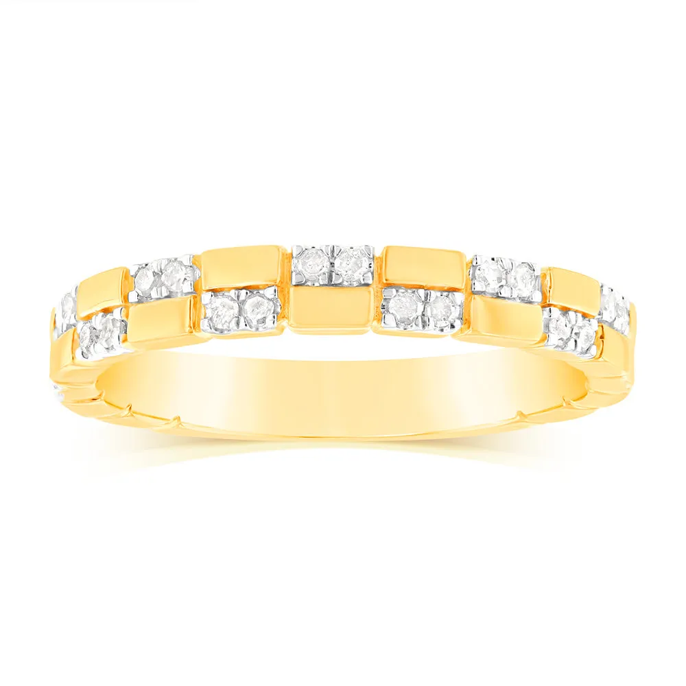 1/5 Carat Diamond Dress Ring in Gold Plated Sterling Silver Shiels