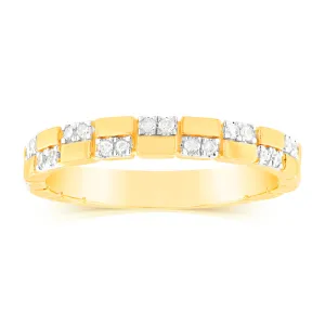 1/5 Carat Diamond Dress Ring in Gold Plated Sterling Silver Shiels