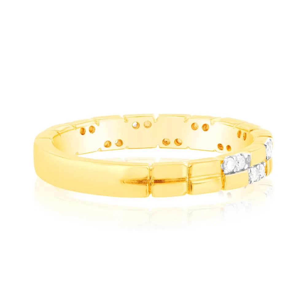 1/5 Carat Diamond Dress Ring in Gold Plated Sterling Silver Shiels