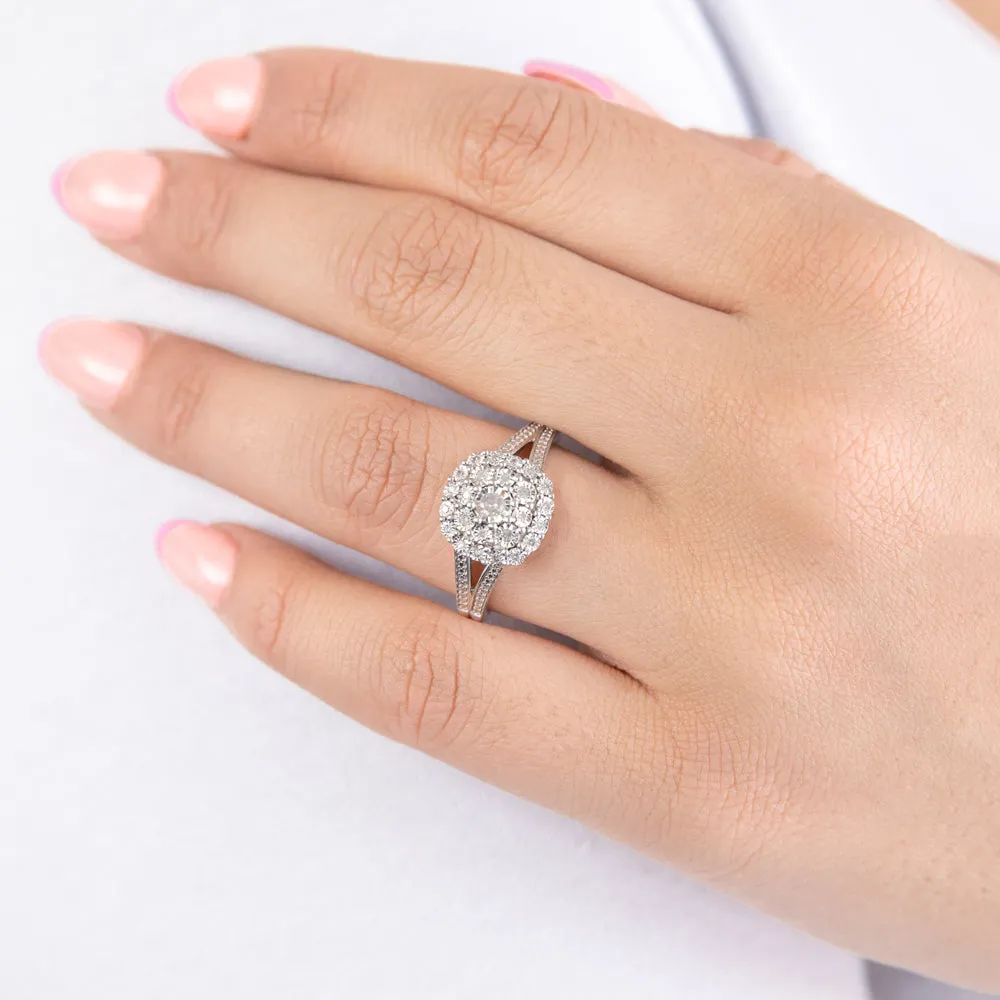 1/5 Carat Diamond Ring with 25 Brilliant Diamonds in Sterling Silver Shiels