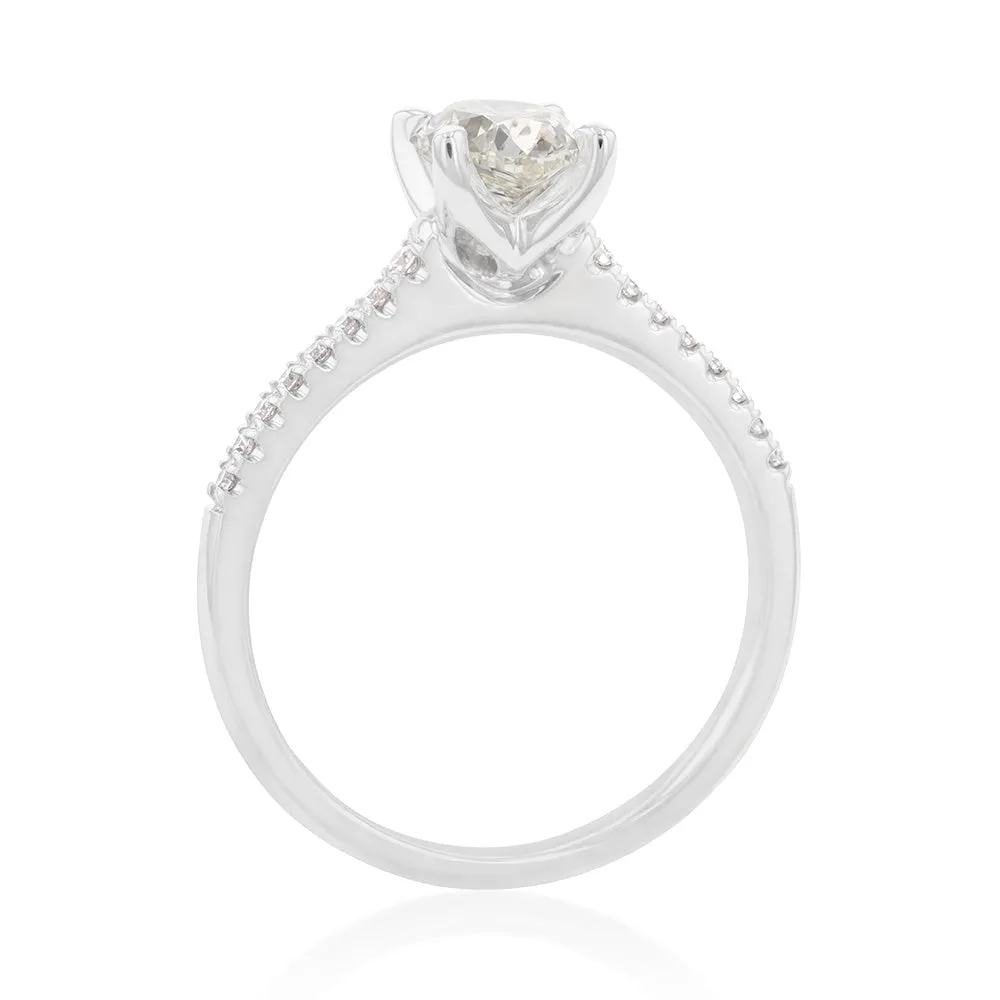 18ct 1.10 Carat Diamond with 1.00 Carat CERTIFIED Diamond Solitaire Ring Shiels
