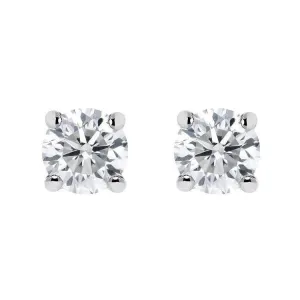 18ct White Gold 0.11ct Diamond Solitaire Stud Earrings