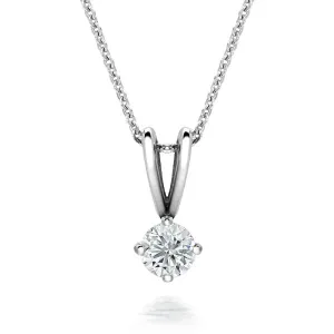 18ct White Gold 0.25ct Diamond Brilliant Cut Solitaire Necklace