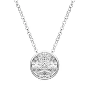18ct White Gold 0.43ct Diamond Brilliant Cut Solitaire Necklace