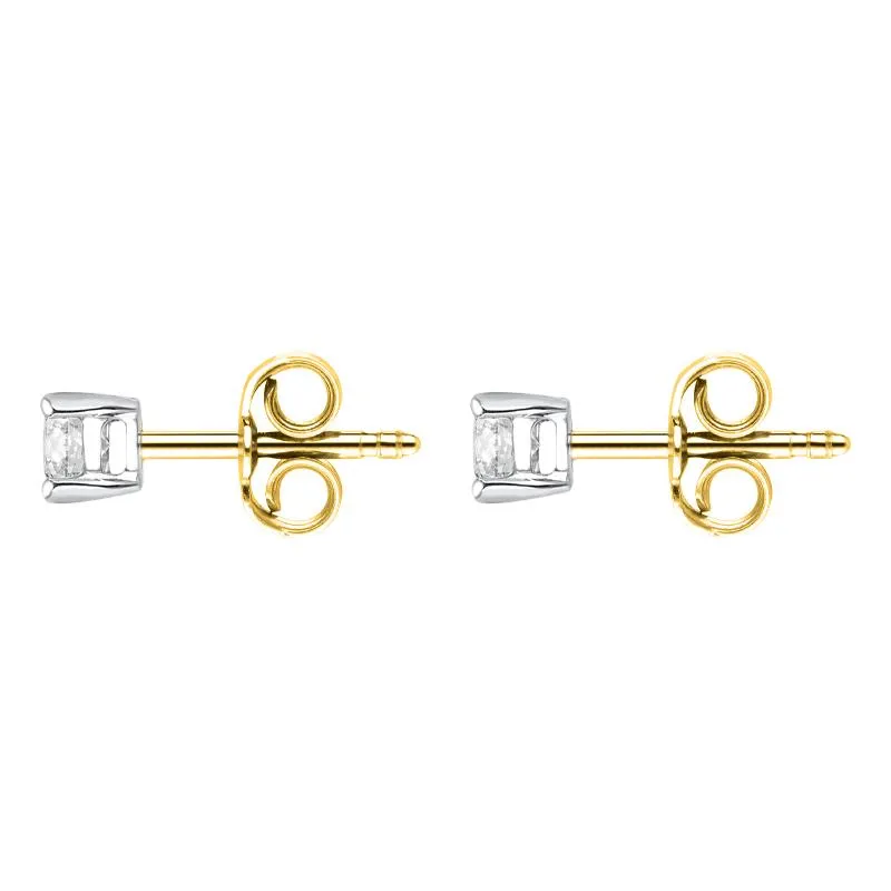 18ct White Gold 0.61ct Diamond Solitaire Brilliant Cut Stud Earrings
