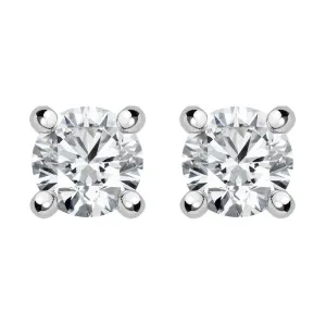 18ct White Gold 0.61ct Diamond Solitaire Brilliant Cut Stud Earrings