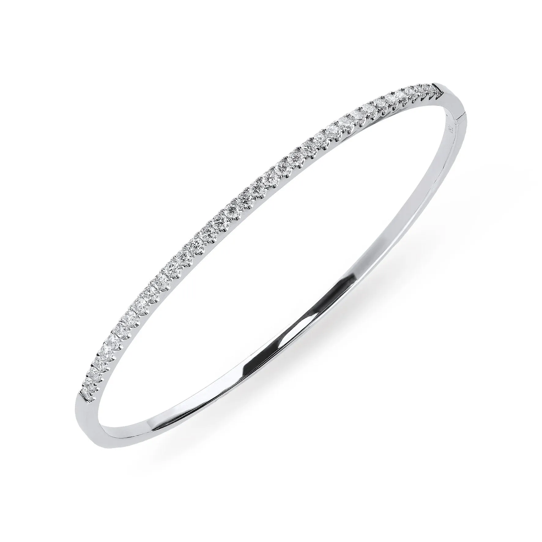 18ct White Gold 0.92ct Diamond Bangle