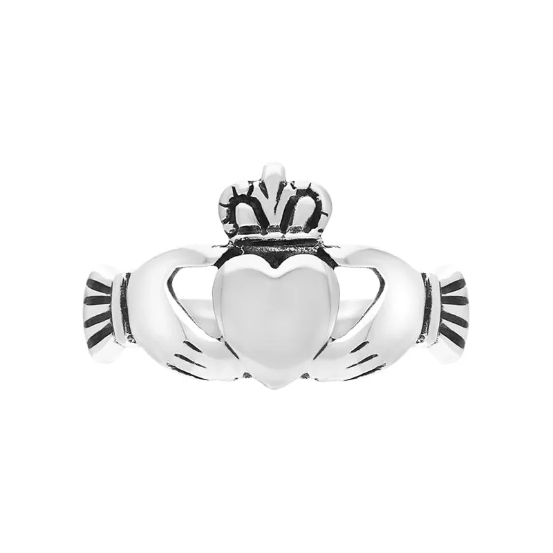 18ct White Gold Claddagh Ring