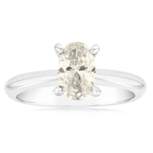 18ct White Gold Diamond Ring With 1 Carat Oval Diamond Shiels