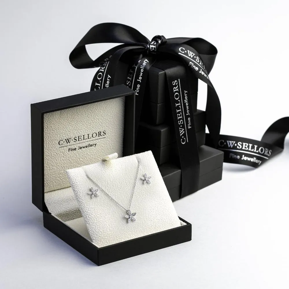 18ct White Gold Diamond Two Piece Gift Set