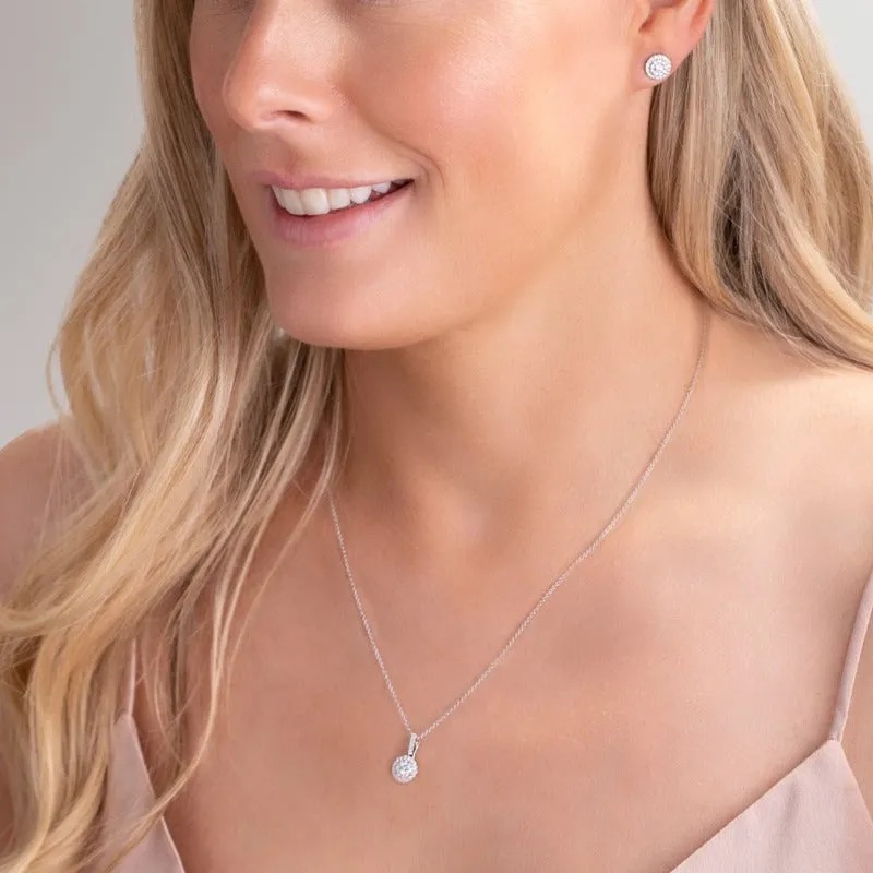 18ct White Gold Diamond Two Piece Gift Set