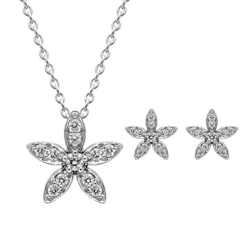 18ct White Gold Diamond Two Piece Gift Set