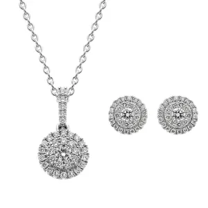 18ct White Gold Diamond Two Piece Gift Set