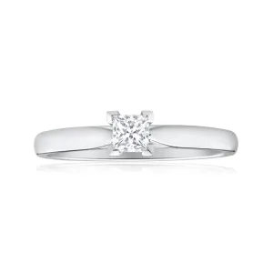18ct White Gold Solitaire Ring With 0.2 Carat Diamond Shiels