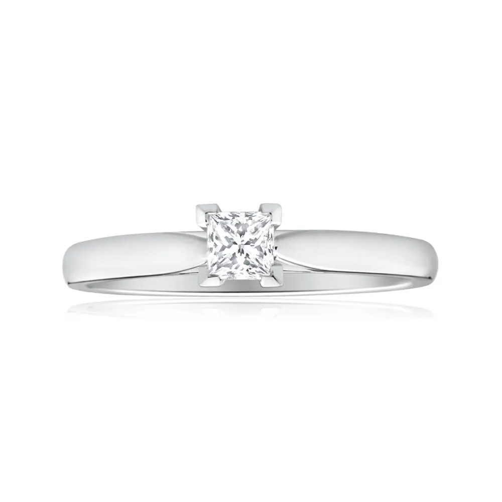 18ct White Gold Solitaire Ring With 0.2 Carat Diamond Shiels
