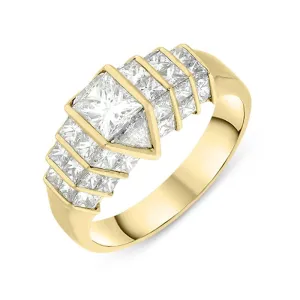 18ct Yellow Gold 0.47ct Quadrillion Diamond Ring D