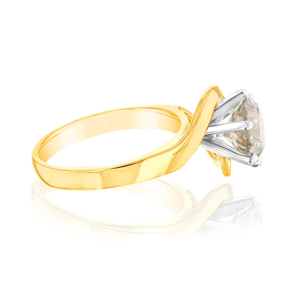 18ct Yellow Gold 2 Carat Australian Diamond Solitaire Shiels