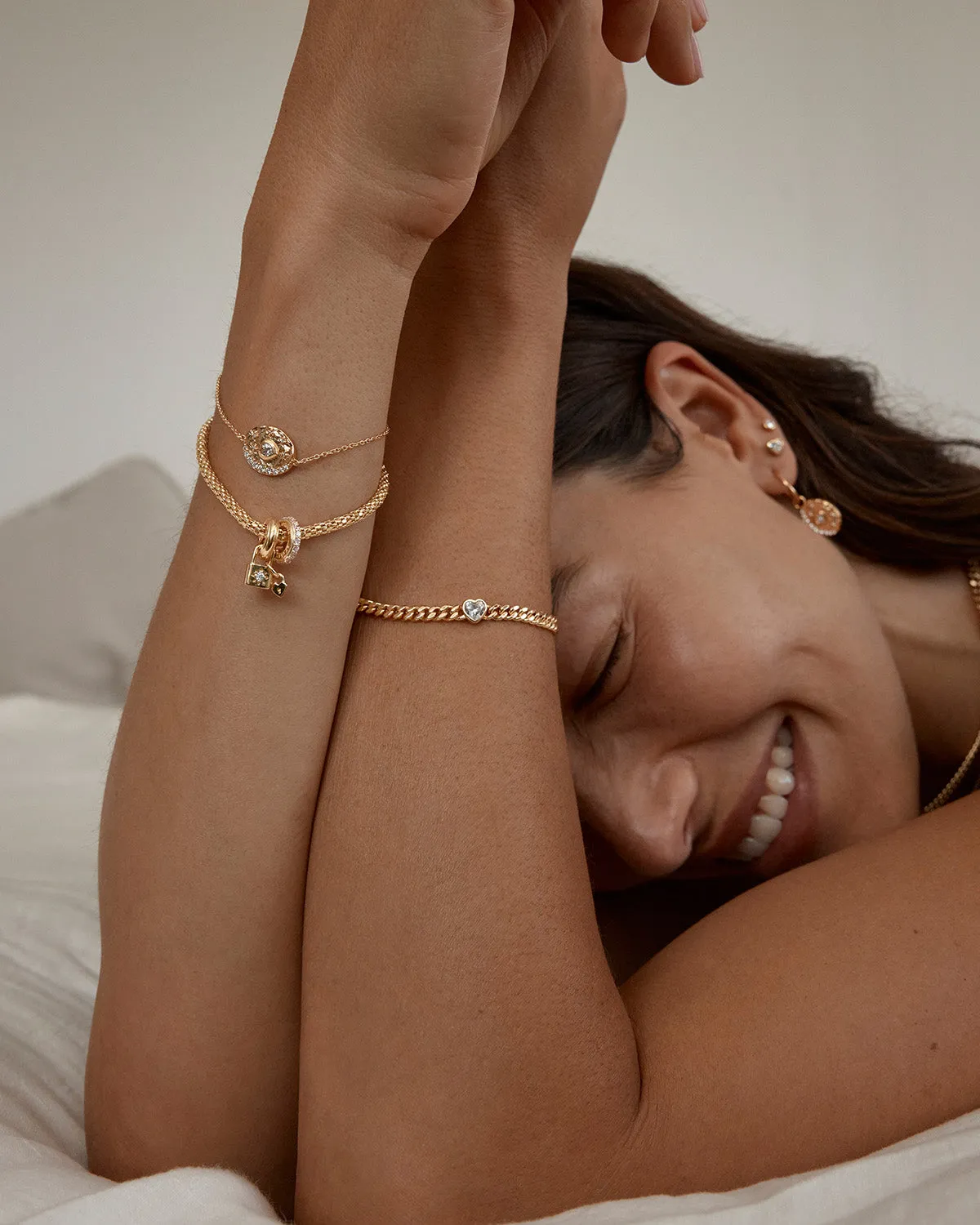 18k Gold Vermeil Sparkle Chain Bracelet Bycharlotte