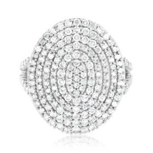 2 Carat Diamond Cluster Ring in 9ct Yellow Gold Shiels