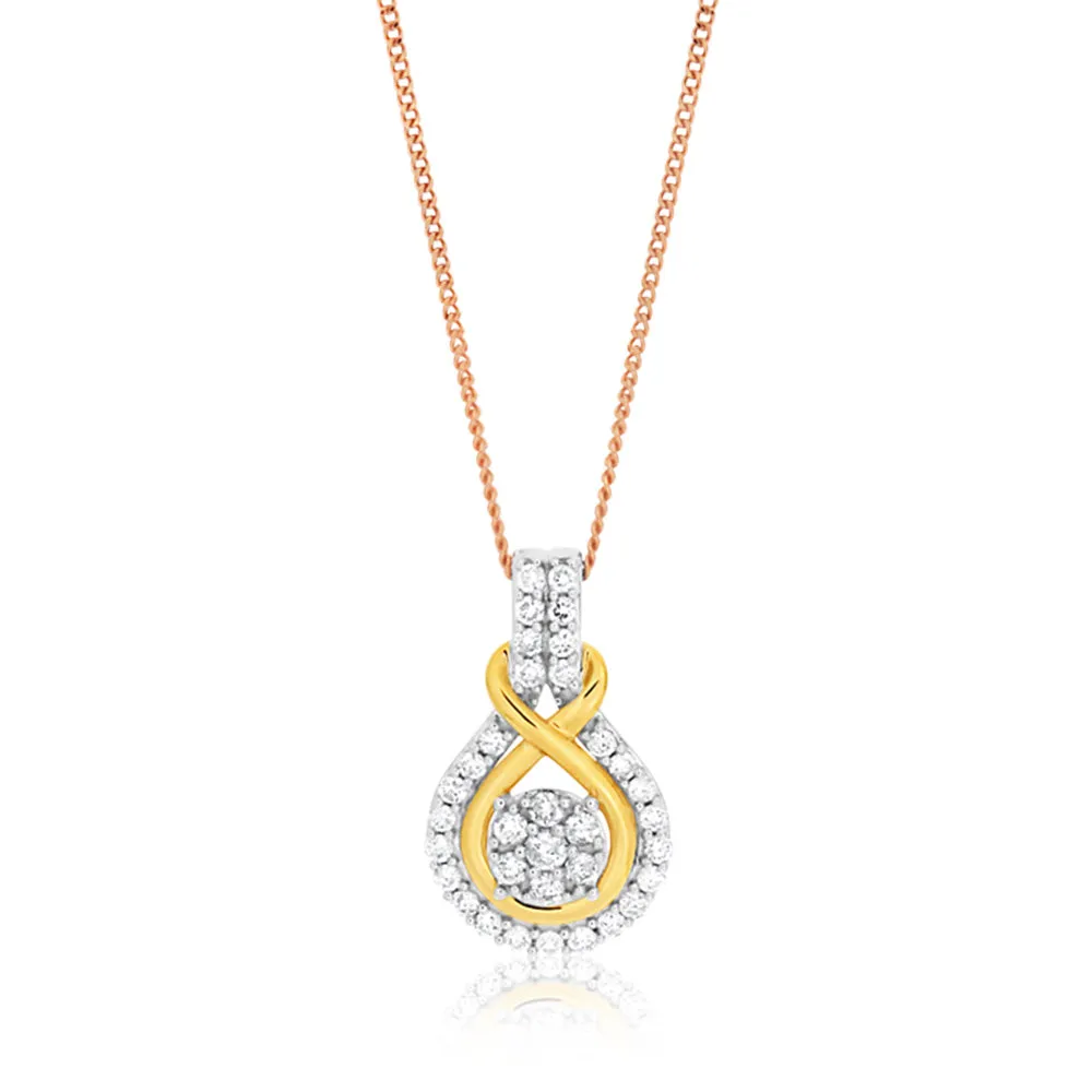 9ct Charming White Gold Diamond Pendant With 45cm Chain Shiels