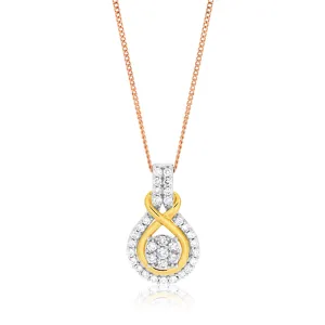 9ct Charming White Gold Diamond Pendant With 45cm Chain Shiels