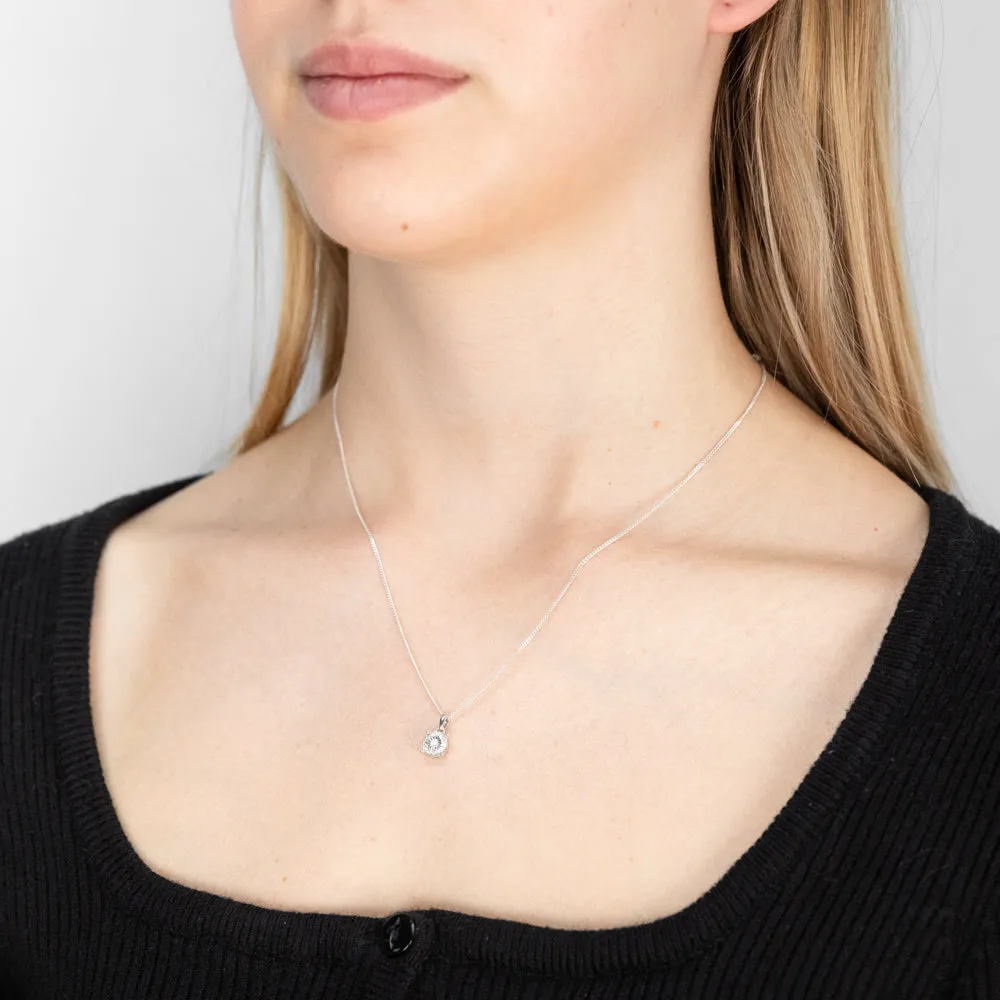 9ct White Gold Enticing Diamond Pendant Shiels