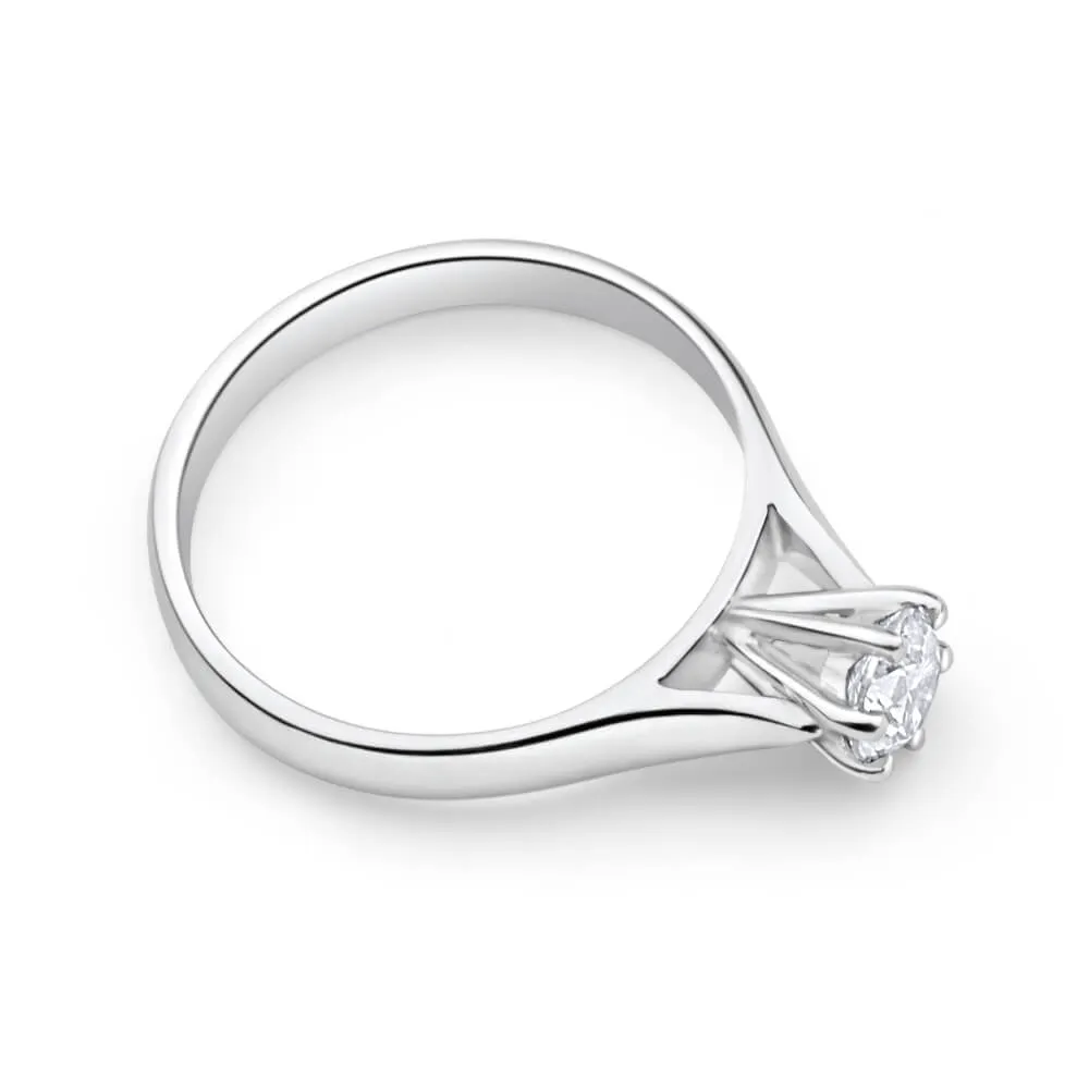 9ct White Gold Solitaire Ring With 0.5 Carat Diamond Shiels