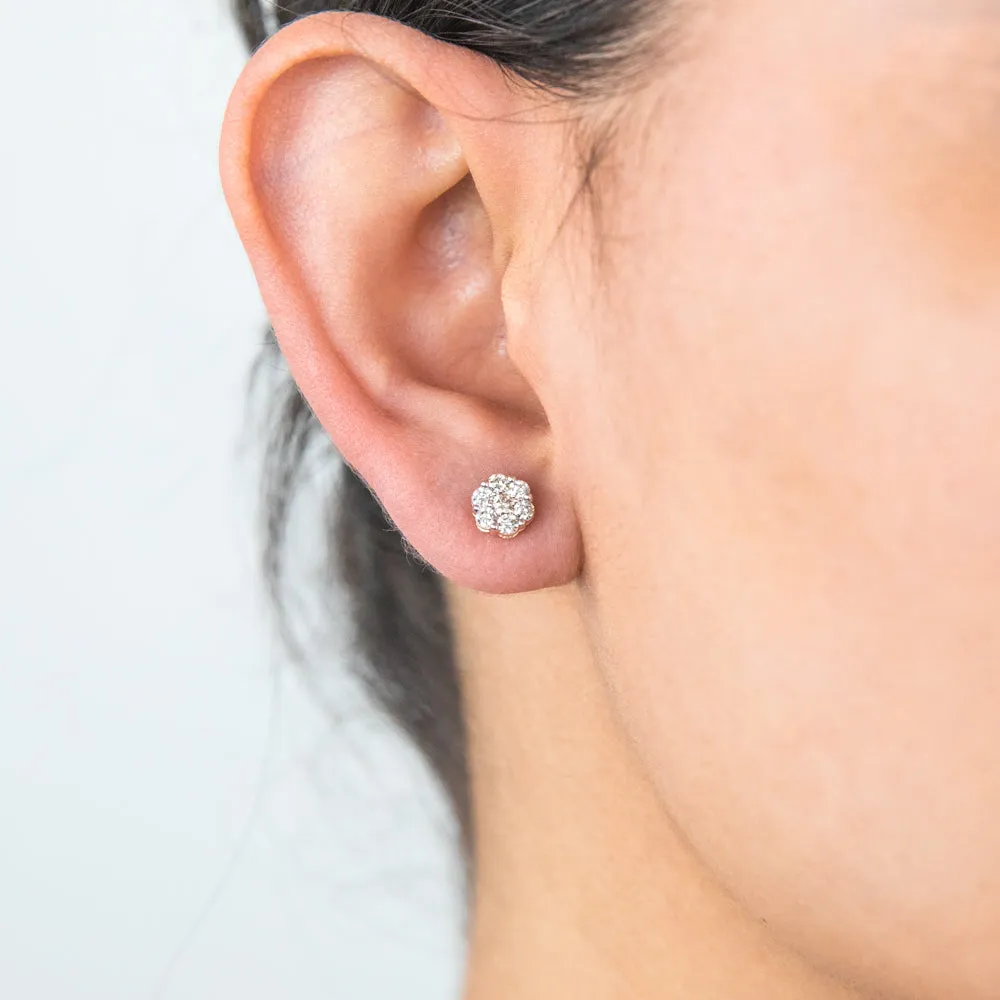 9ct Yellow Gold 1/2 Carat Diamond Stud Earrings Shiels