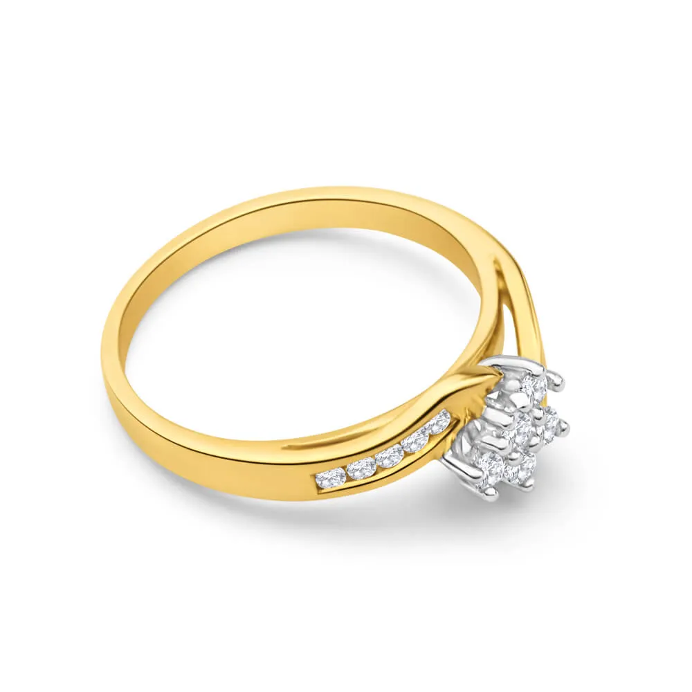 9ct Yellow Gold 1/4 Carat Channel Set Diamond Ring Shiels