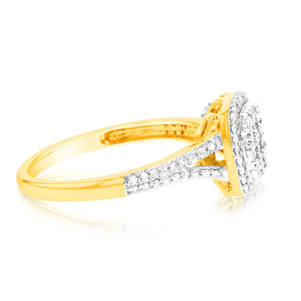 9ct Yellow Gold 1/4 Carat Diamond Dress Ring Shiels