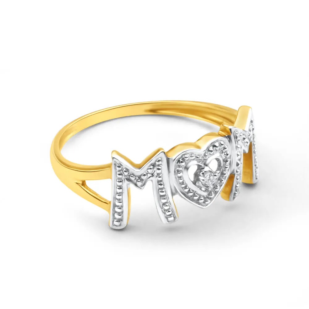 9ct Yellow Gold Beautiful Diamond Ring Shiels