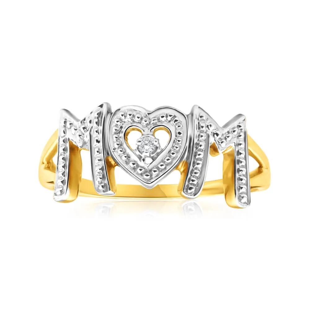 9ct Yellow Gold Beautiful Diamond Ring Shiels