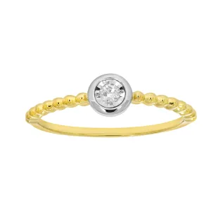 9ct Yellow Gold Bezel Set Diamond Ring Shiels