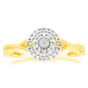 9ct Yellow Gold Diamond Dress Ring Shiels