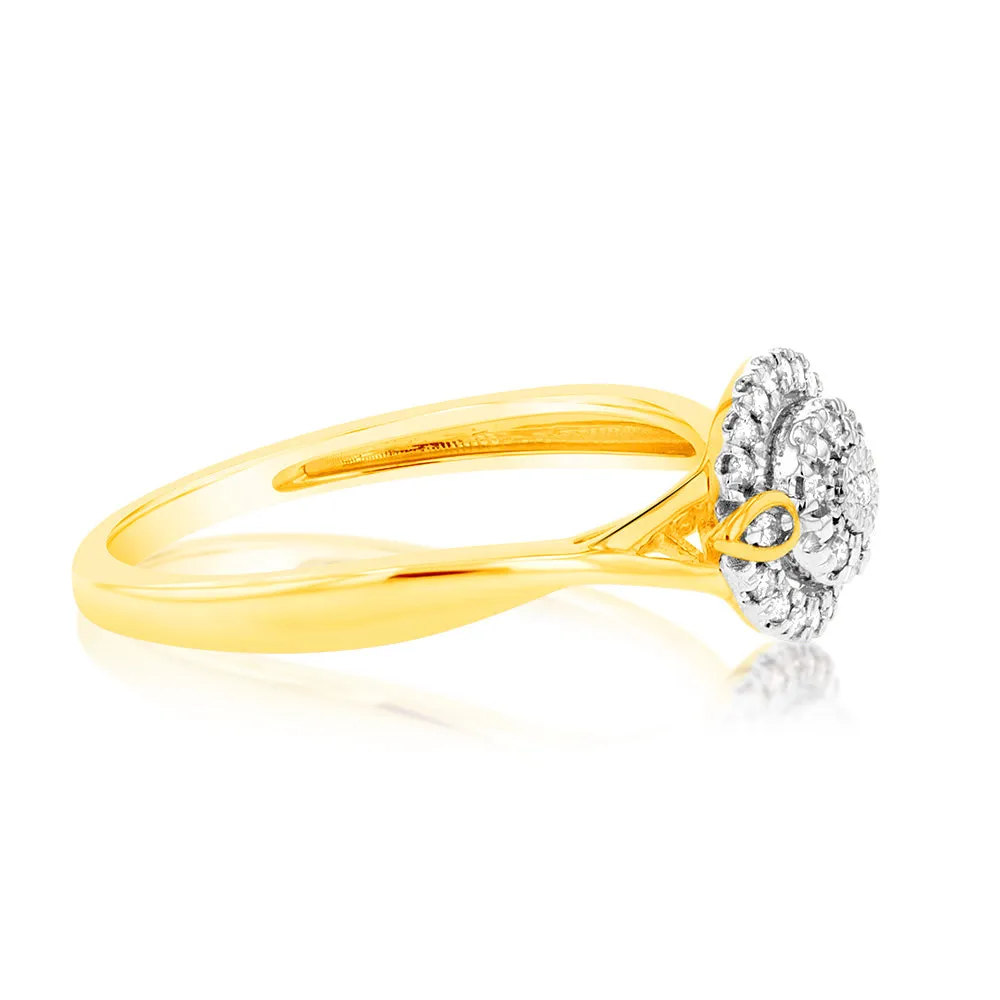 9ct Yellow Gold Diamond Dress Ring Shiels
