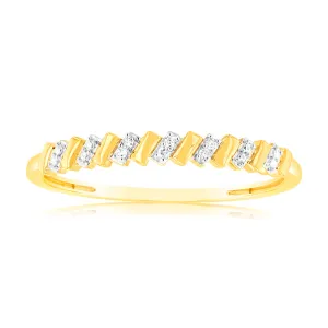 9ct Yellow Gold Diamond Ring with 6 Brilliant Cut Diamonds Shiels