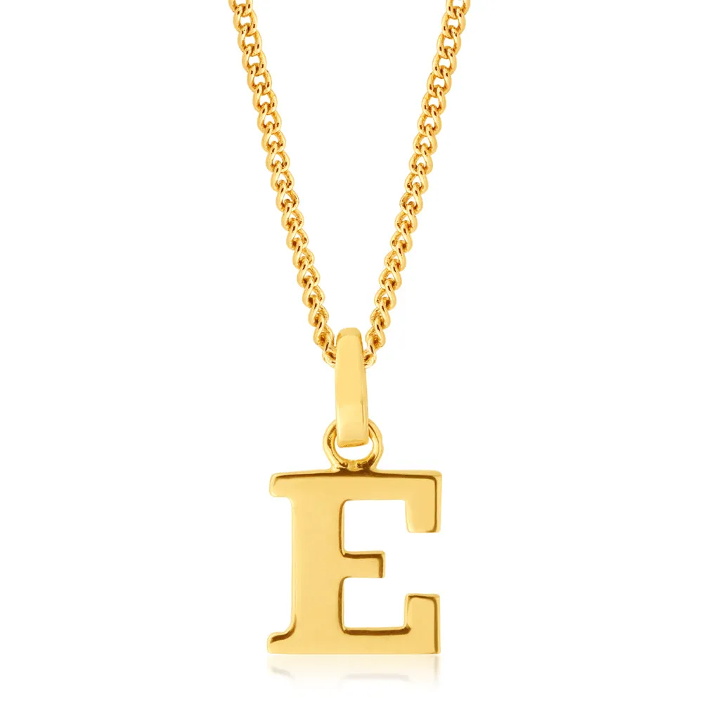 9ct Yellow Gold Initial "E" Pendant Shiels