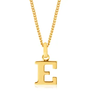 9ct Yellow Gold Initial "E" Pendant Shiels