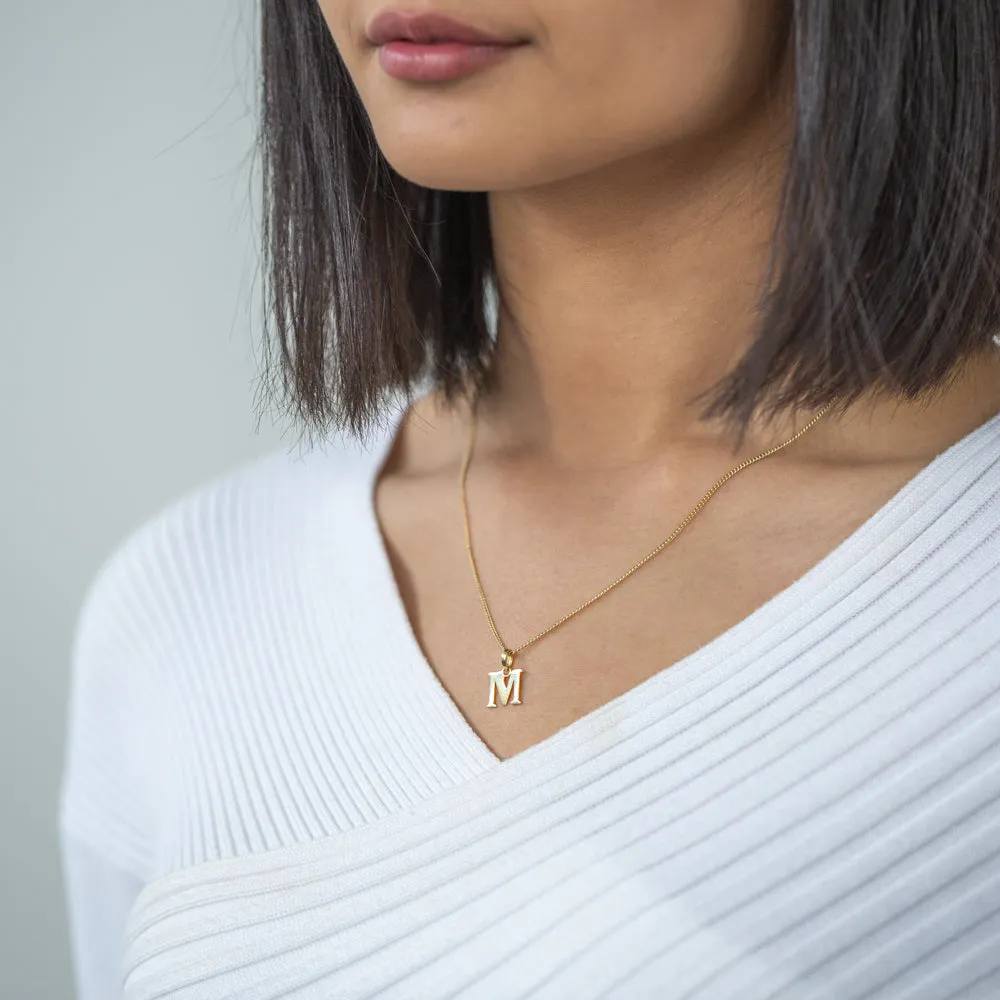 9ct Yellow Gold Initial "M" Pendant Shiels