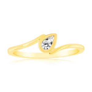 9ct Yellow Gold Luminesce Lab Grown Single Diamond Ring Shiels