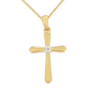 9ct Yellow Gold Religious Diamond Pendant Shiels