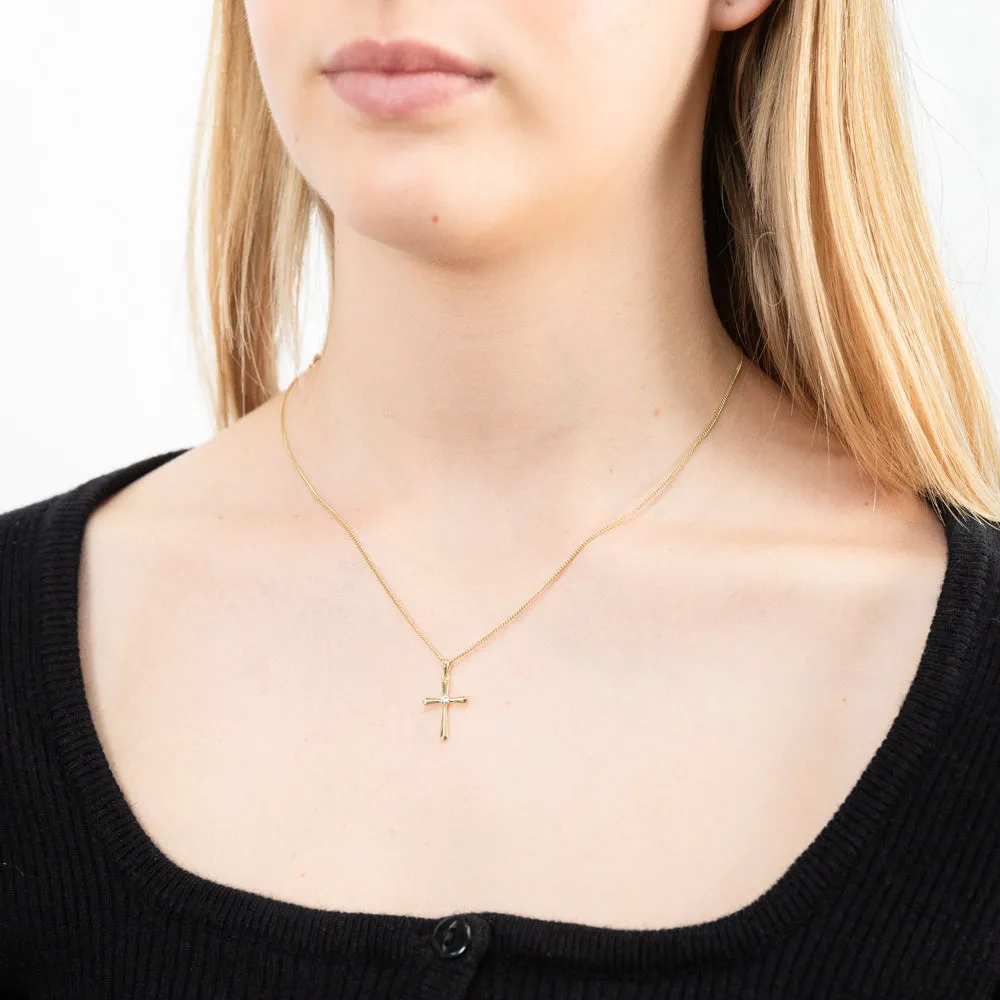 9ct Yellow Gold Religious Diamond Pendant Shiels