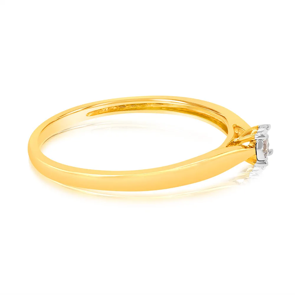 9ct Yellow Gold Solitare Diamond Ring Shiels