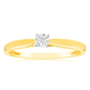 9ct Yellow Gold Solitare Diamond Ring Shiels