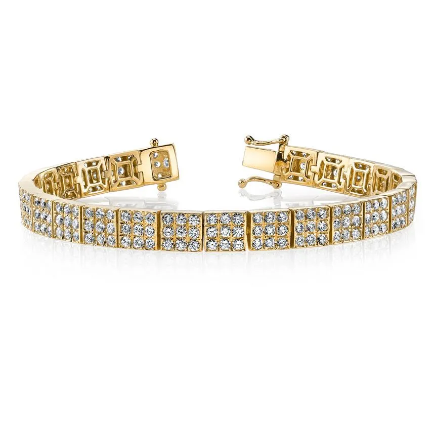 ALL DIAMOND SQUARE LINK BRACELET Anita Ko