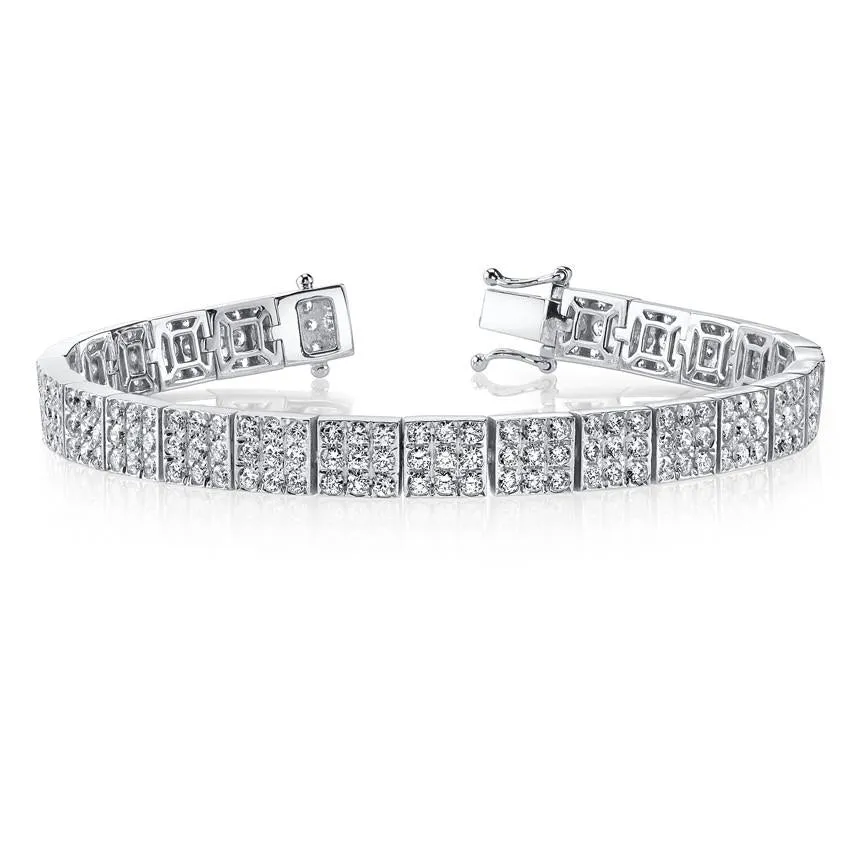 ALL DIAMOND SQUARE LINK BRACELET Anita Ko